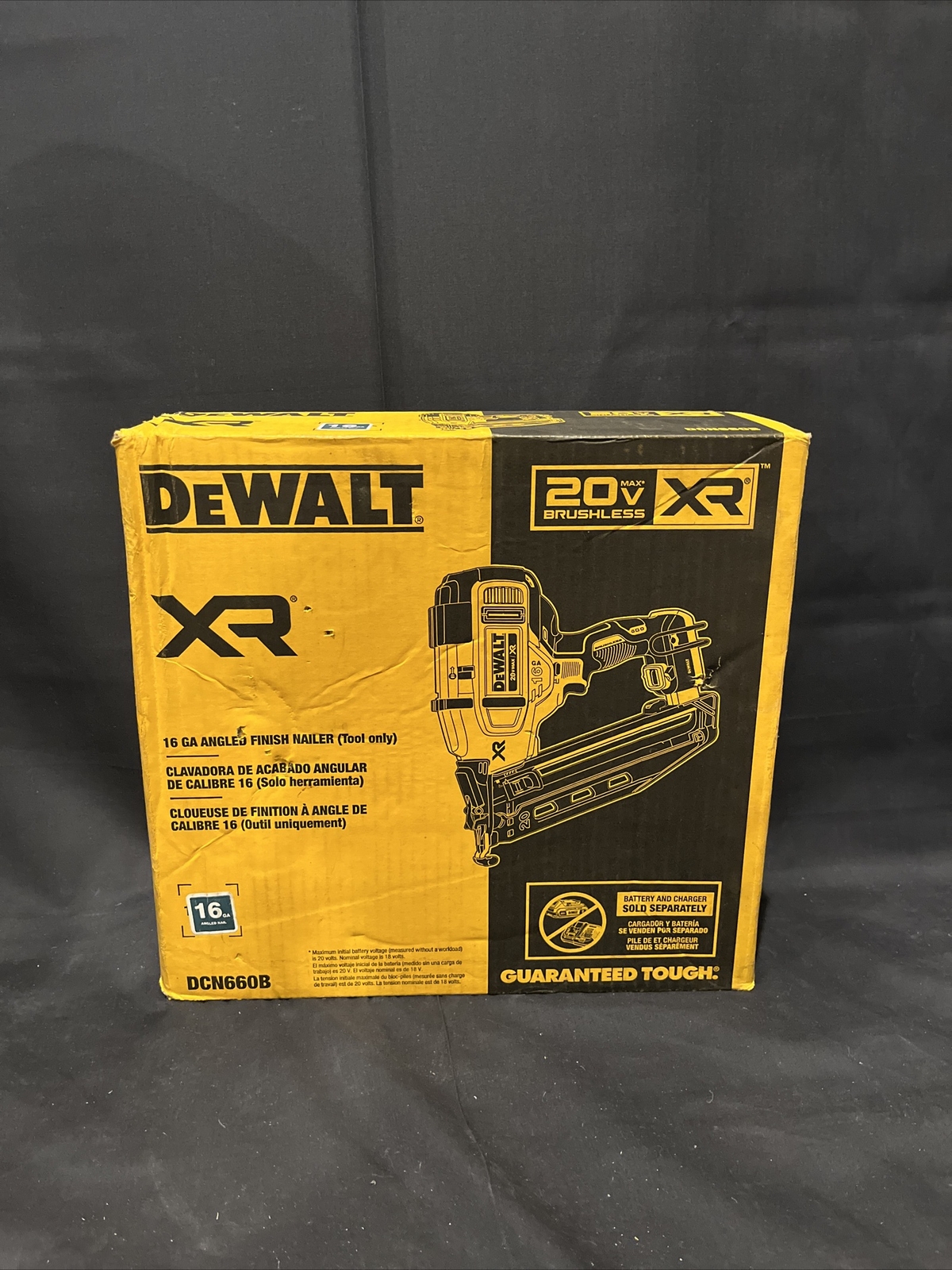 DeWalt DCN660B 20V MAX 16Ga Angled Cordless Finish Nailer Bare Tool