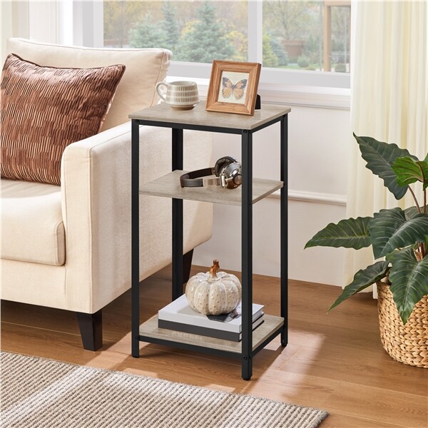 Industrial End Table Narrow Tall Telephone Table Side Table Living