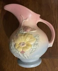 Hull Art Pottery Pitcher Pink And Blue With Flower Detail