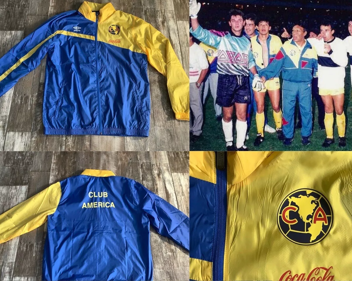 Club America Aguilas Mexico Futbol Soccer Umbro Retro New Track