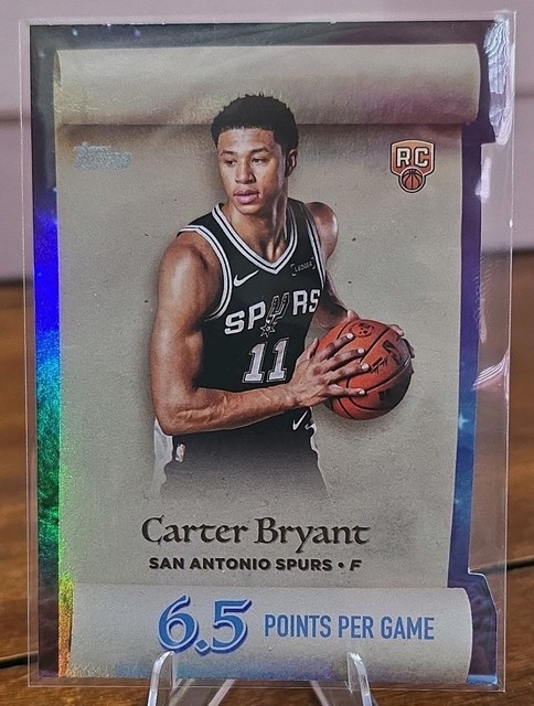 Topps 2025-26 Holiday Rookie Insert Carter Bryant Spurs Nice List ML-14