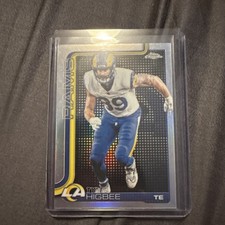 2025 NFL Topps Chrome Tyler Higbee Lightboard Logo SSP LA Rams