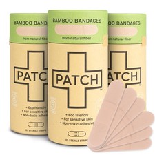 Natural Eco-Friendly Bamboo Adhesive Sensitive Skin Bandages, Hypoallergenic ...