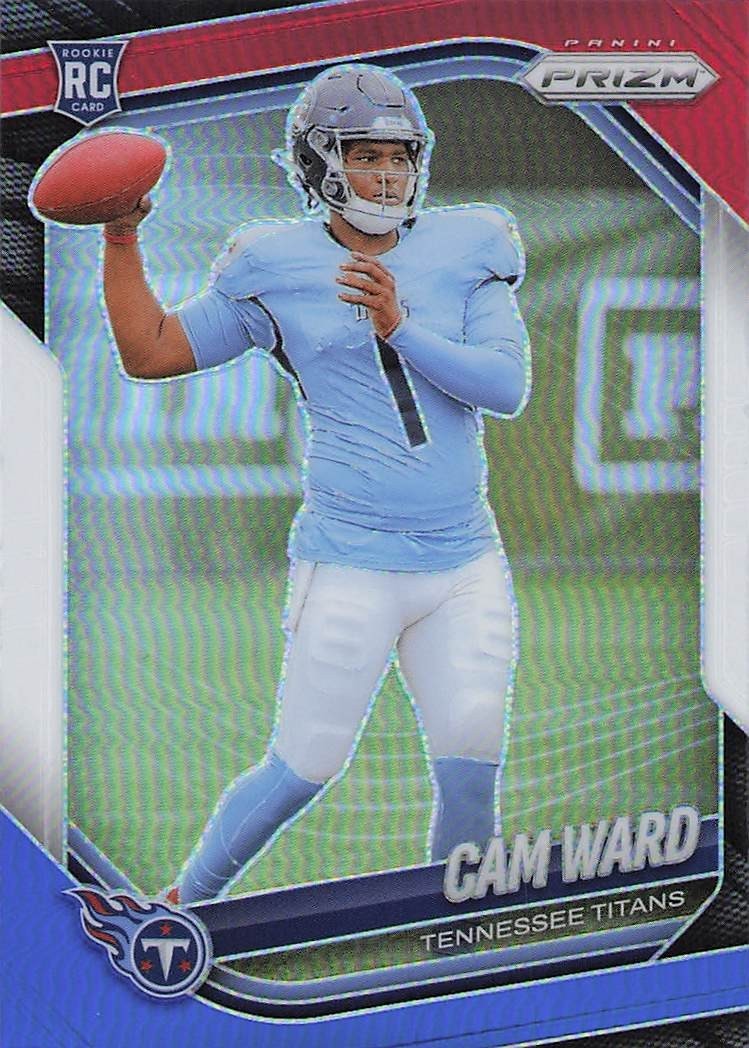 2025 Panini Prizm - Rookies Cam Ward #352 Red White & Blue Prizm (RC)