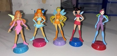 Winx Club Smarties Candy Topper Figures Bloom, Flora, Musa, Stella, Tecna 