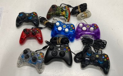PDP Xbox 360 Style Controller Lot Mixed Brands 8 Piece Untested Parts or Repair