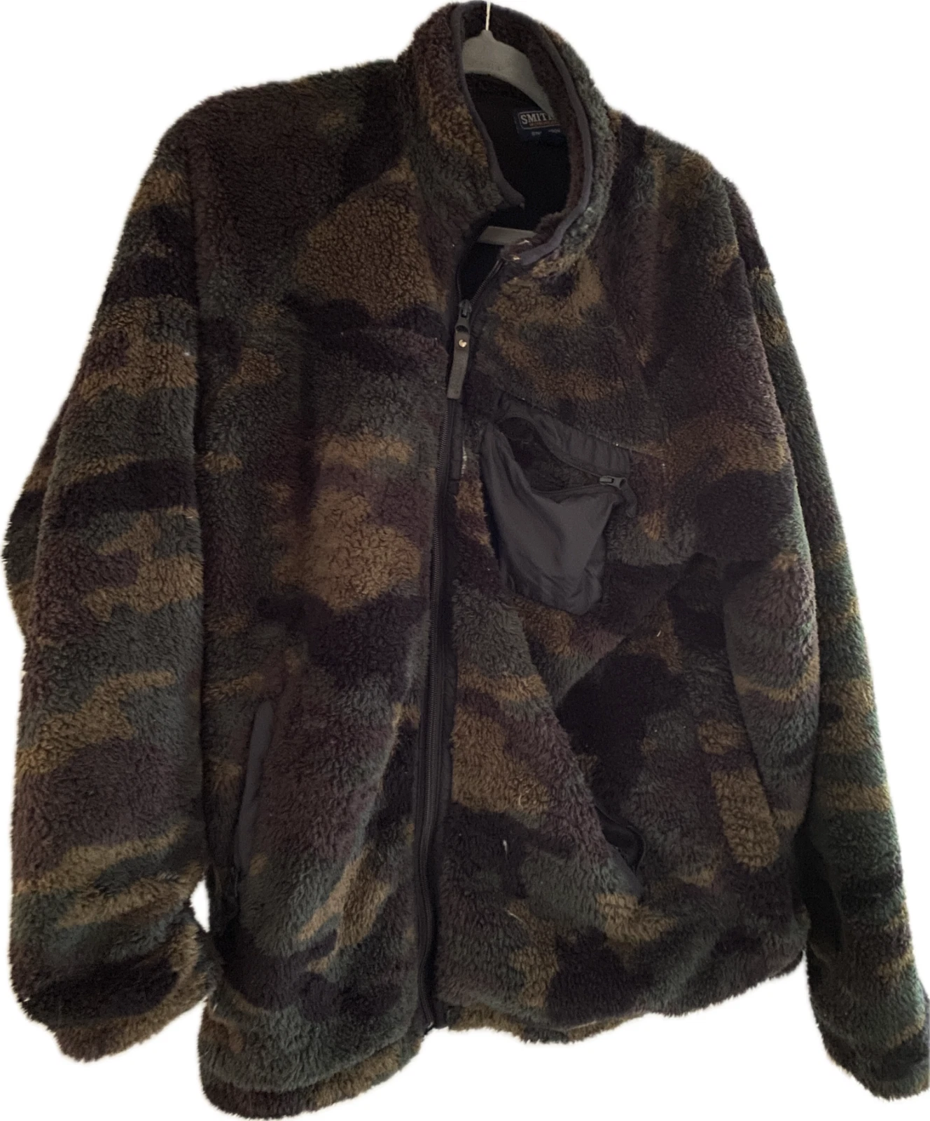 VETEMENTS Giacca Uomo Smith's Workwear Burro Sherpa Maglia Foderata Zip Mimetica Uomo Medium