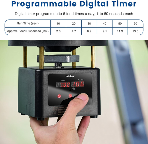 Timer Mangiatoia Cervo, Motore Mangiatoia Cervo All-In-One e Kit Timer con D Programmabile - Foto 2 di 12