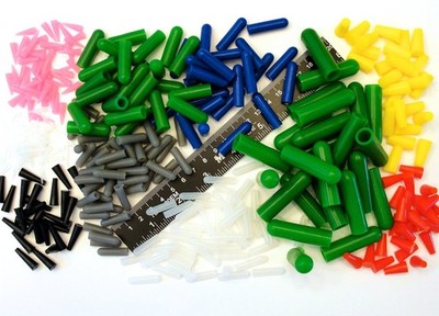 350Pc Ultra Precision High Temp Silicone Rubber Plug & Cap Kit Powder Coating Cu