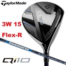 New TaylorMade Qi10 3W 15 Fairway Wood RH / Diamana BLUE TM50 R w/HC Golf JP