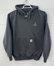 Carhartt Men  s Paxton Heavyweight Faded Black Hoodie / DISTRESSED / Large