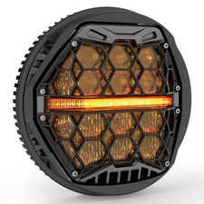 DOT Approved 5-3/4" 5.75 Inch LED Headlight with Amber Lens DRL Compatible with