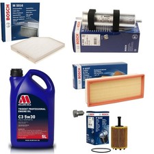 5L MILLERS 5W30 FULL BOSCH SERVICE KIT FOR AUDI A5 2.0 TDI COUPE QUATTRO 07-17