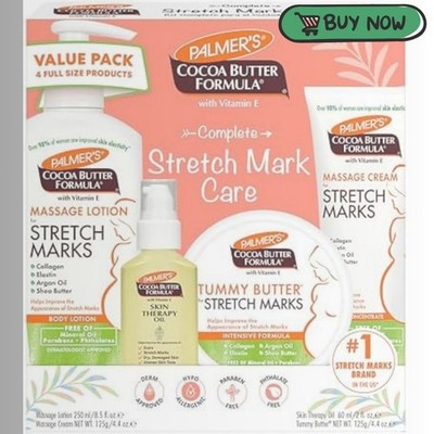 Palmer's Cocoa Butter Formula Pregnancy Skin Care Kit for Stretch Marks and Scar