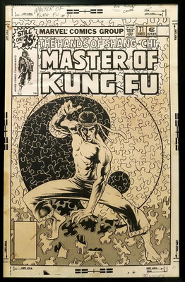 Shang Chi Master of Kung Fu #71 Mike Zeck 11x17 FRAMED Original Art Poster Marve