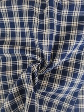 Blue Checkered Pattern Fabric