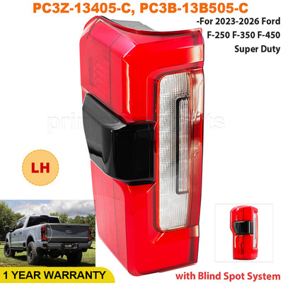 For 2023-2026 Ford F-250 F350 Super Duty Left LED Taillight w/ BLIS PC3Z-13405-C