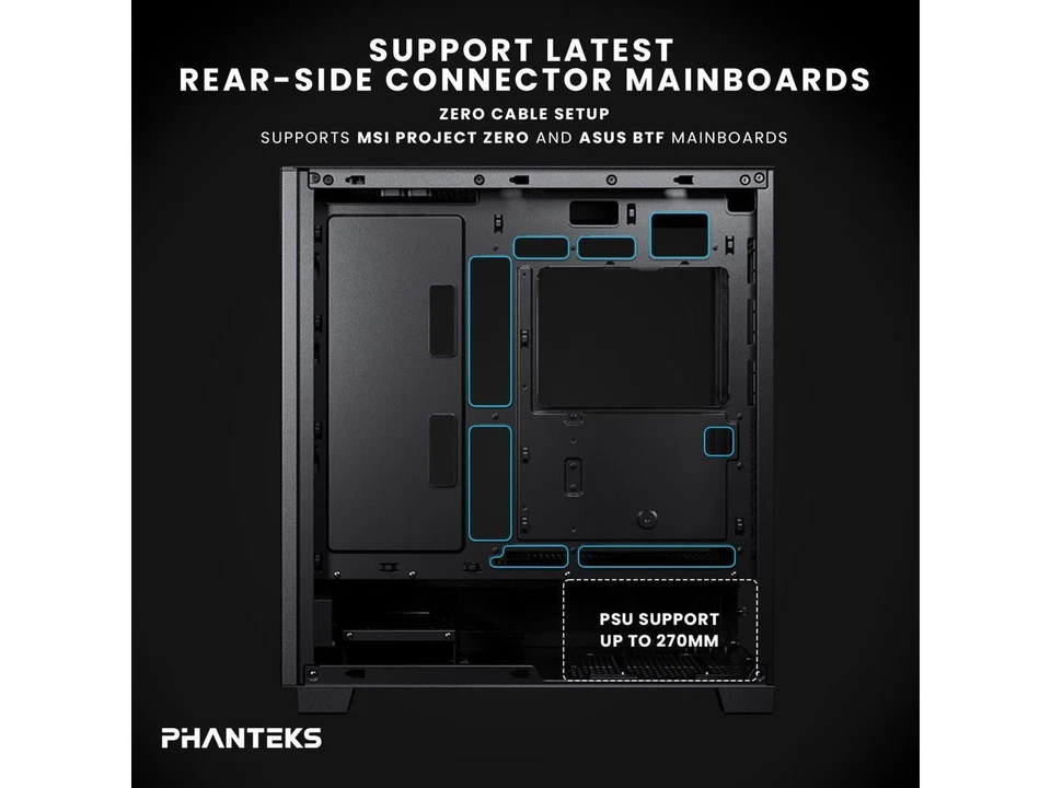 Phanteks PHXT523PSC_BK01 XT Pro Silent Mid-Tower Gaming Chassis Black - Image 4 of 4