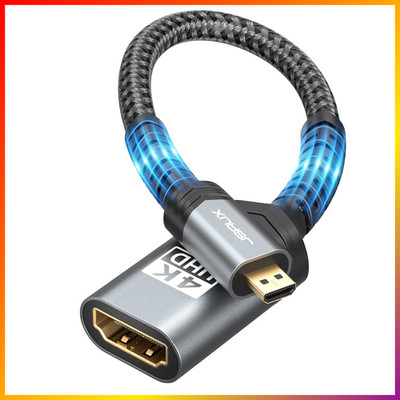 Micro HDMI auf HDMI Adapter 2 Stück 4K@60Hz Kompatibel mit Raspberry Pi