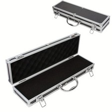 14.33in Aluminum Toolbox Portable Metal Tool Storage Case with Protective Foam