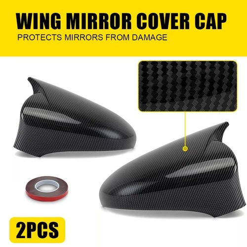 Carbon Fiber Mirror Cover Set Cap of Fit 2 IS Lexus GS CT LS ES 2014-2020 ABS T