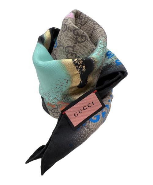 GUCCI                    Large scarf/Ghost Paint … - image 1