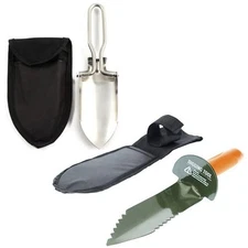 Sluice Monkey Metal Detecting Stainless Steel Hand Trowel and 12" Serrated Edge