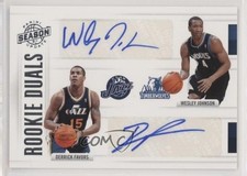 2010-11 Panini Season Update 14/25 Wesley Johnson Derrick Favors #7 Auto qc6