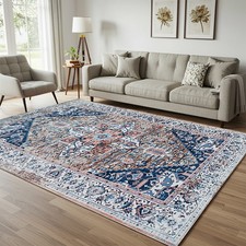 European-Style Luxury Living Room Carpet Sofa Table Mat Non-slip Bedroom Rug UK