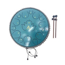 13 Inch 15 Note D Major Steel Tongue Drum with Drum Mallets and Carry Bag
