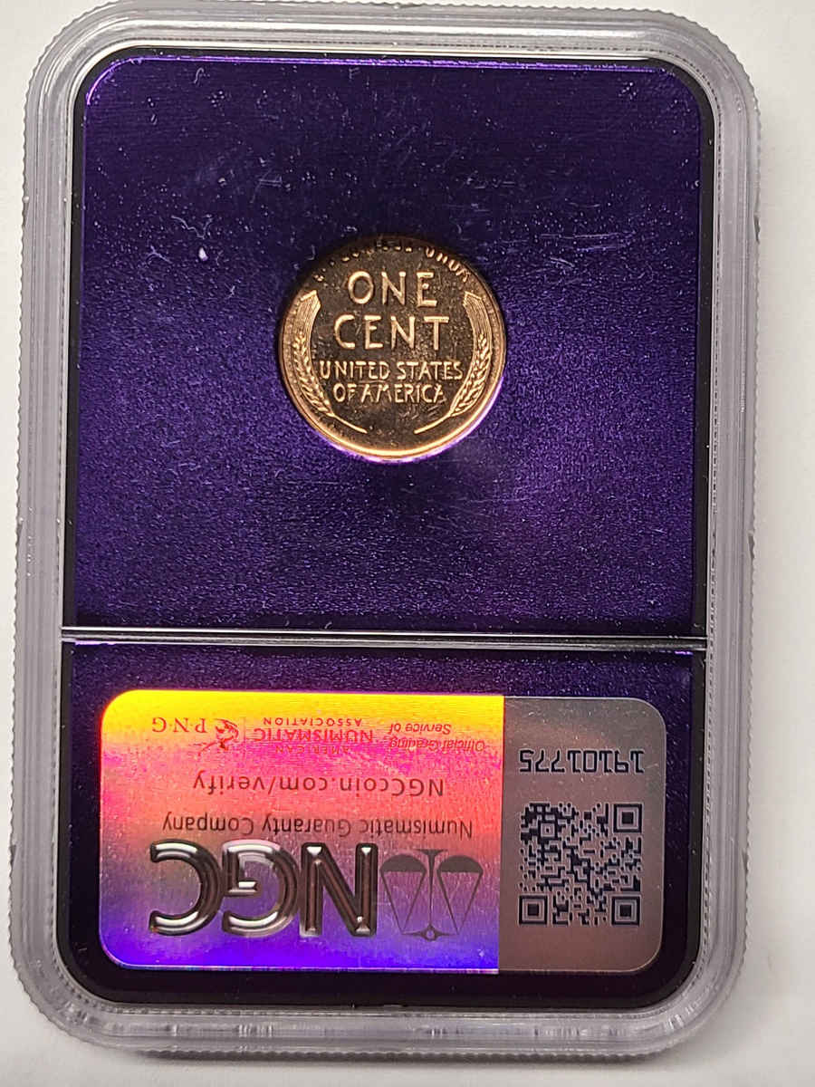 1954 1C Proof PF 68 RD Wheat Penny NGC 