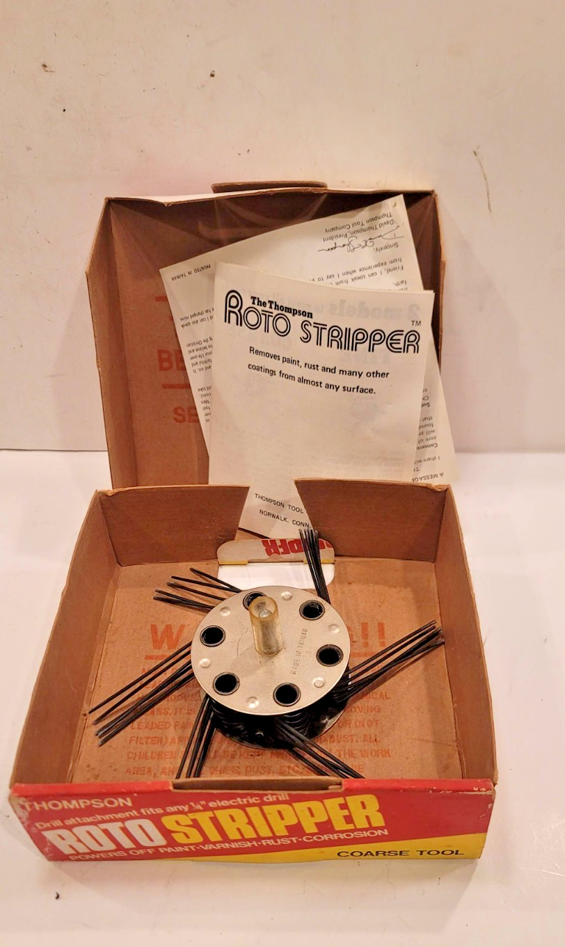 VTG Thompson Roto Stripper Coarse Tool Drill Attachment Paint Rust Removal USA
