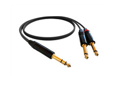 6'ft Feet Mogami 2552 Dual Cable Neutrik 1/4 TRS to 2 1/4 TS Male Left-Right