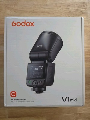 Godox V1 Mid C Camera Flash 55Ws 2.4G TTL1/8000 HSS Full Power Flashes for Canon