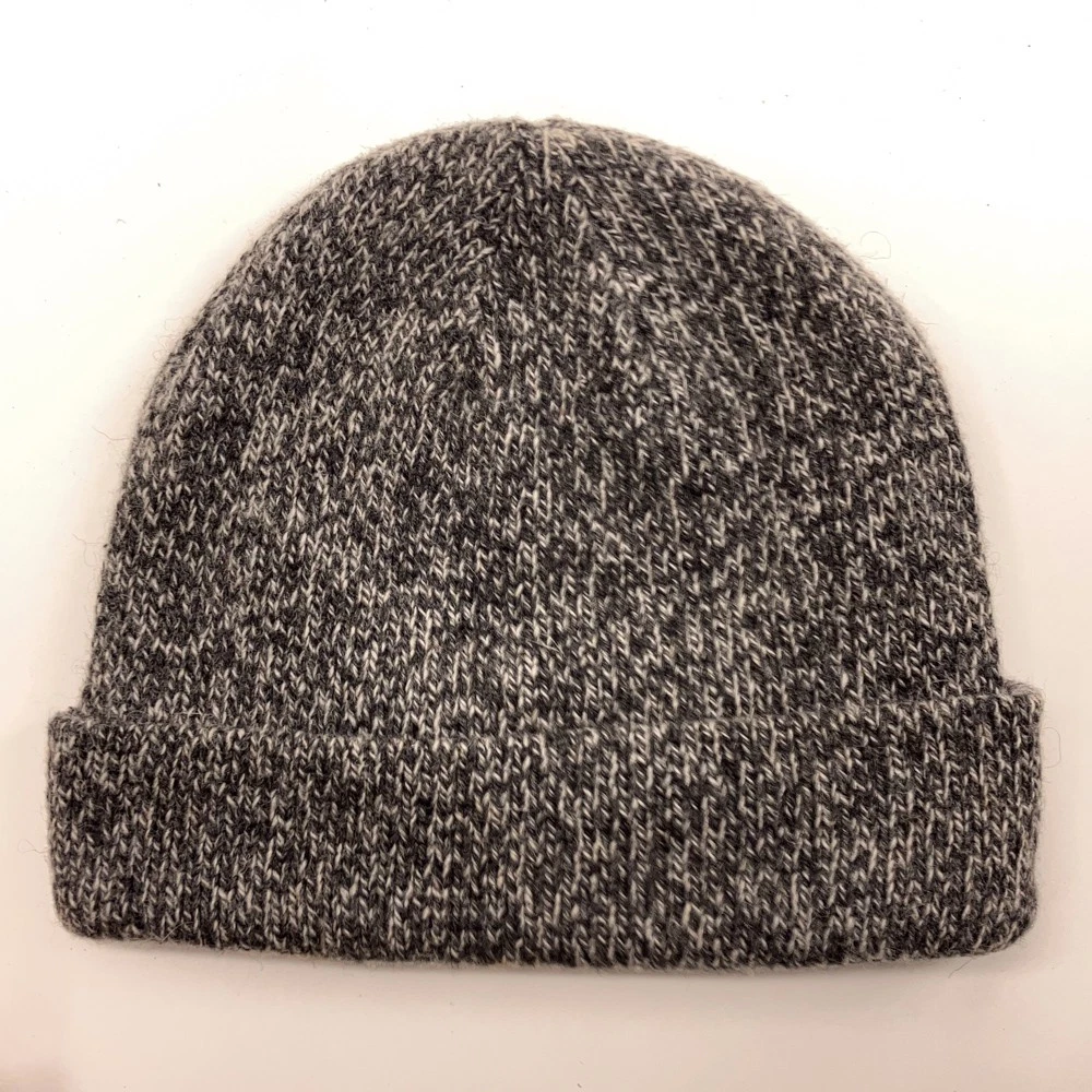 Gray Wool Blend Classic Shape Winter Hat Fleece Lined