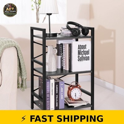 Yoobure 3 Tier Bookcase - Grey Modern Bookshelf for Home or Office