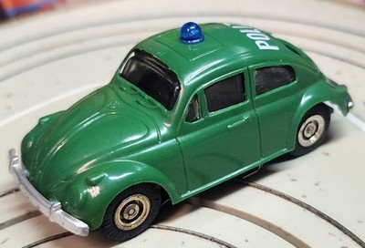 Faller AMS ~ VW Käfer Polizei mit Flachankermotor, 60er Jahre Spielzeug #EBS2092