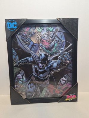 Pop Creations DC NWT 3D Batman & Robin 3 Versions of Robins Wall Art Black Frame