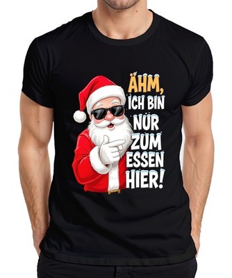Um I'm Just Here To Eat Santa Claus Funny Santa Claus Mens T-Shirt