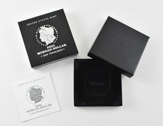 2021 S Morgan Silver Dollar OGP San Fran Box & COA NO COIN 6573