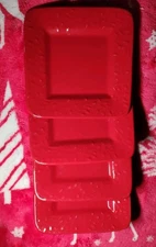 🌺 Signature Housewares Dessert Salad Snack Appetizer Plates 6" Square Set of 4