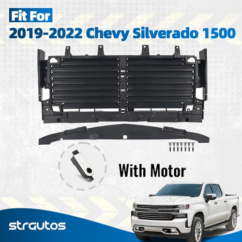 Front Radiator Active Grille Shutter For 2019-2022 Chevy Silverado 1500 W/ Motor
