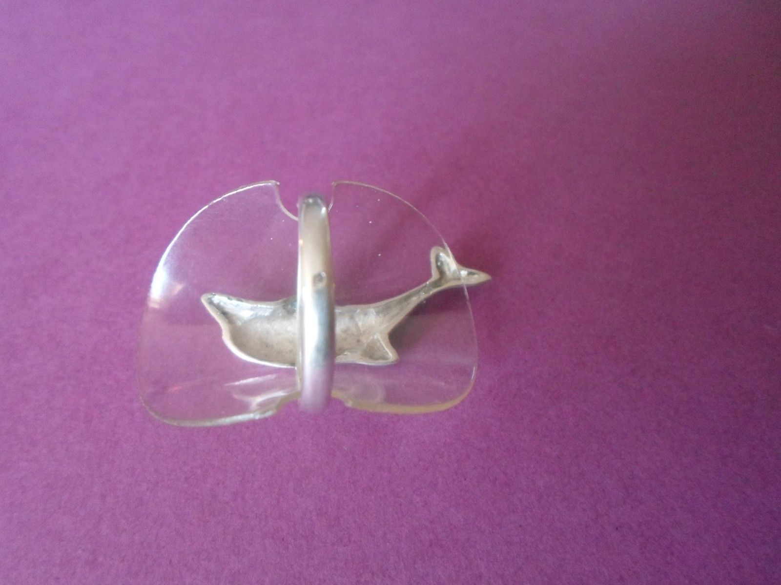 solid silver ring, dolphin, size 60 - image 7
