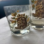 Vintage  West Virginia Glass Company WESTON Wildlife squirrel Raccoon Set 4 — photo 2