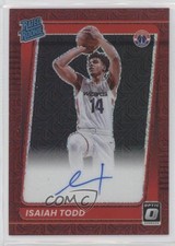 2021-22 Donruss Optic Rated Rookie Choice Prizm Signatures Isaiah Todd Auto 4f5