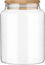 Glass Jar with Lid, 28.7 FL oz Airtight Glass Storage Jar Glass Food Storage