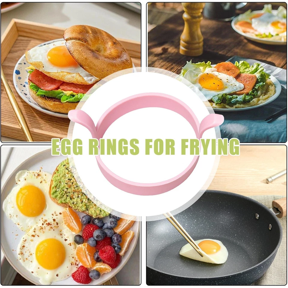 1-5X Anillo de Huevo de Silicona Anillos de Huevo Antiadherentes Huevo de Cocina Huevo Frito Perfecto Foto 4 de 4