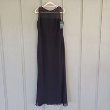 Lauren Ralph Lauren Evening Dresses Size 8 Black Sleeveless Illusion Neckline