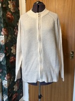 J D Williams 16/18 off white/cream zip up knit cardigan cosy winter wear NWT