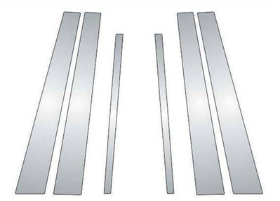 Black Horse Pillar Post Trims Chrome fit 2006-2006 Lincoln Zephyr